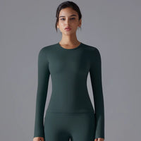 Yoga Shirts for Women Long Sleeve Winter Fitness Running Gym Clothes Workout Dry Fit Breathable High Elastic Sports Top
