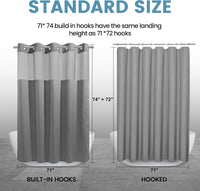 Waffle Double-Layer Waterproof Shower Curtain