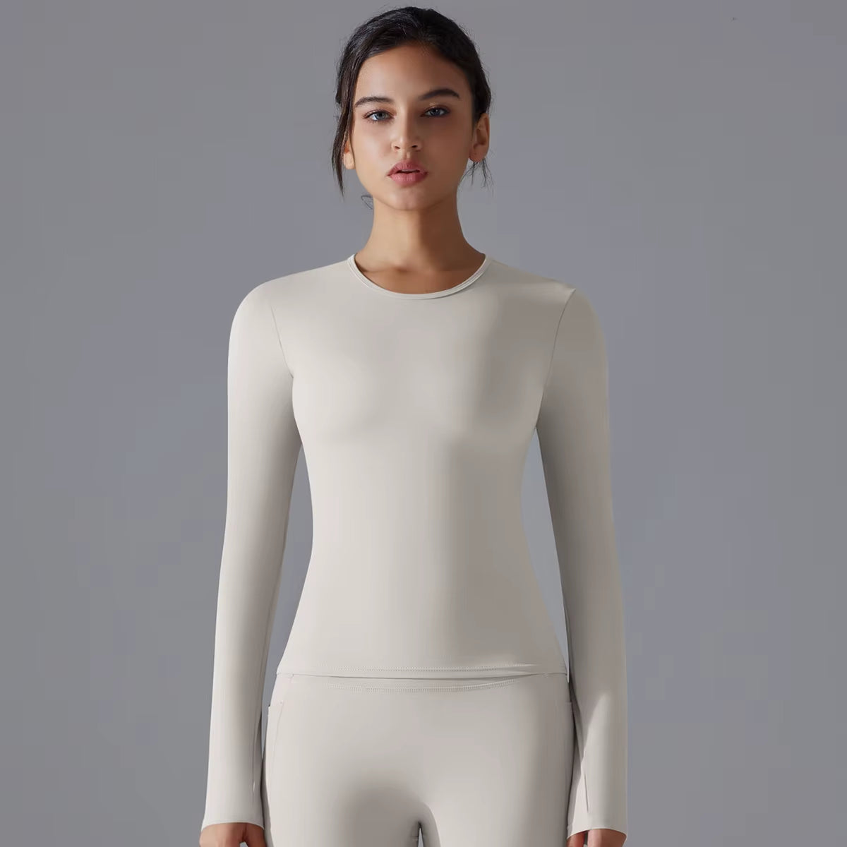 Yoga Shirts for Women Long Sleeve Winter Fitness Running Gym Clothes Workout Dry Fit Breathable High Elastic Sports Top
