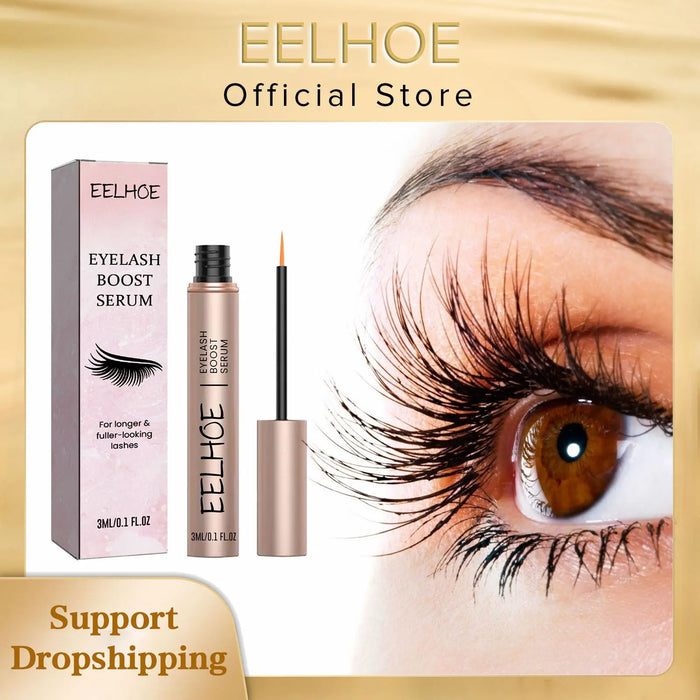 Eyelash Enhancer Serum Curls Hair Thickener Strengthen Eyelash Mascara Lengthening 7 Day Eyelash Growth Serum for Eyebrows 3Ml