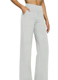 Casual Loose Straight Leg Pants Women'S Summer New Arrival 2024 Pocket Detail Comfortable Fit Long Trousers Fashionable