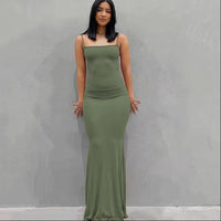 Elegant Satin Slip Maxi Dress