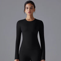 Yoga Shirts for Women Long Sleeve Winter Fitness Running Gym Clothes Workout Dry Fit Breathable High Elastic Sports Top