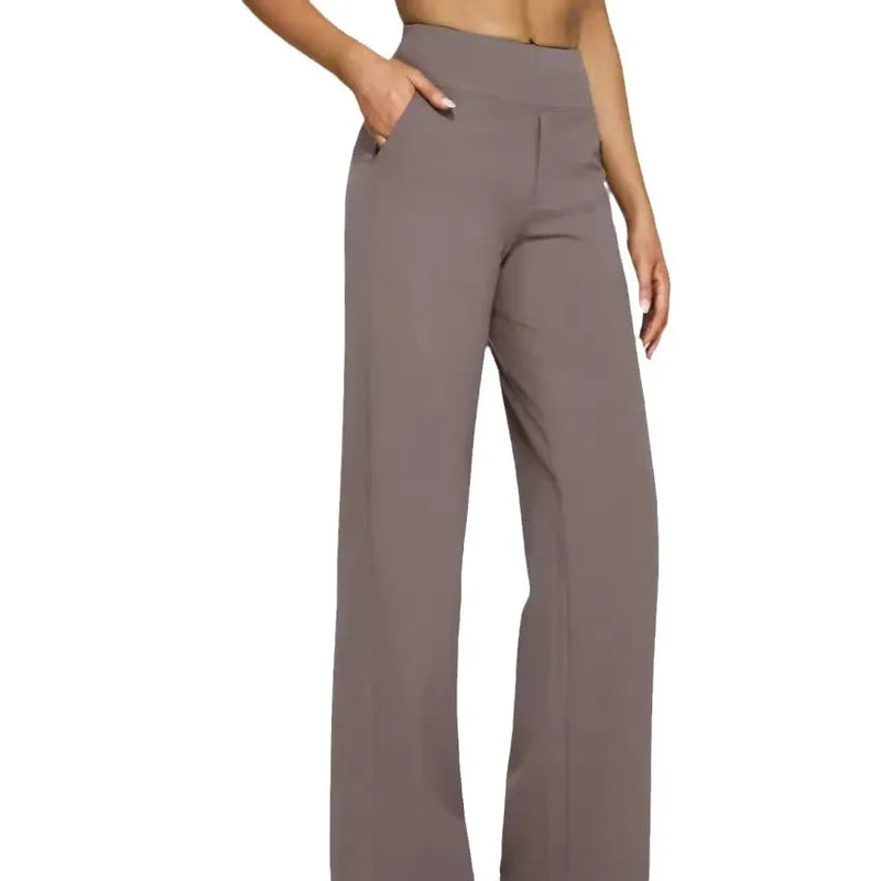 Casual Loose Straight Leg Pants Women'S Summer New Arrival 2024 Pocket Detail Comfortable Fit Long Trousers Fashionable