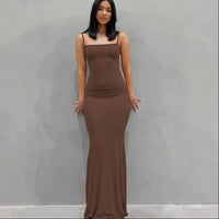 Elegant Satin Slip Maxi Dress