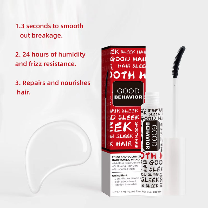 Professional Gel Hair Taming Wand 24-Hour Frizz Control Smoothing Styling Stick for Soft & Brushable Finish Anti-Frizz Hair Care