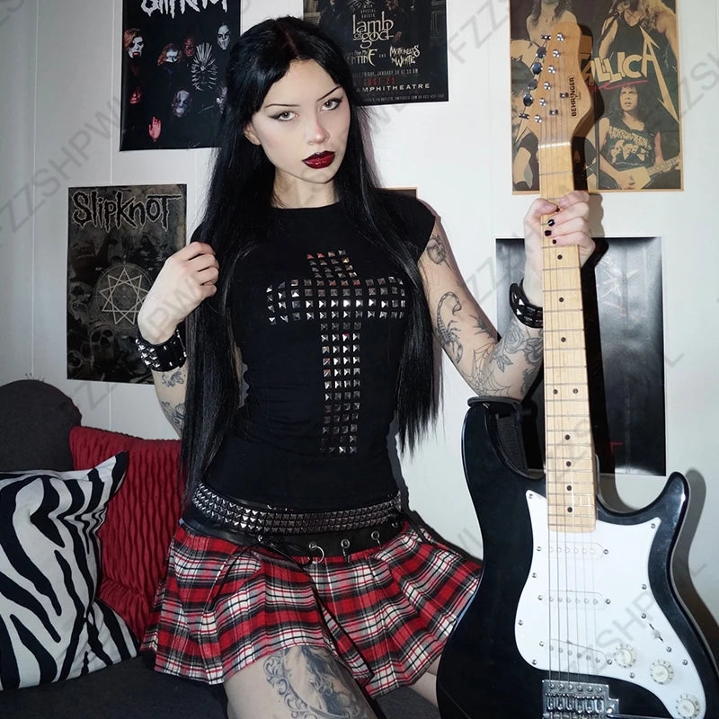 Gothic Punk Rock Short Sleeve T-Shirt
