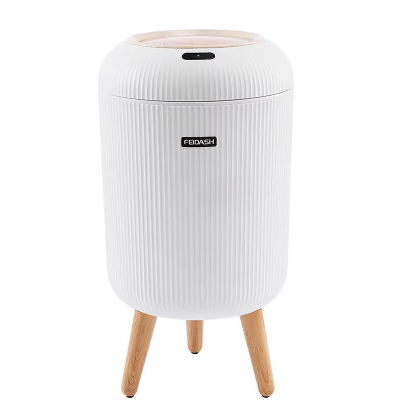 Smart Trash Can Induction Trash Can 10L Large Capacity Kitchen Bathroom Anti-Odor Waterproof Automatic Lid Opening Trash Can