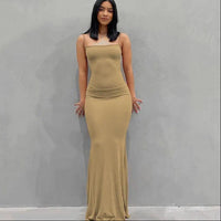 Elegant Satin Slip Maxi Dress
