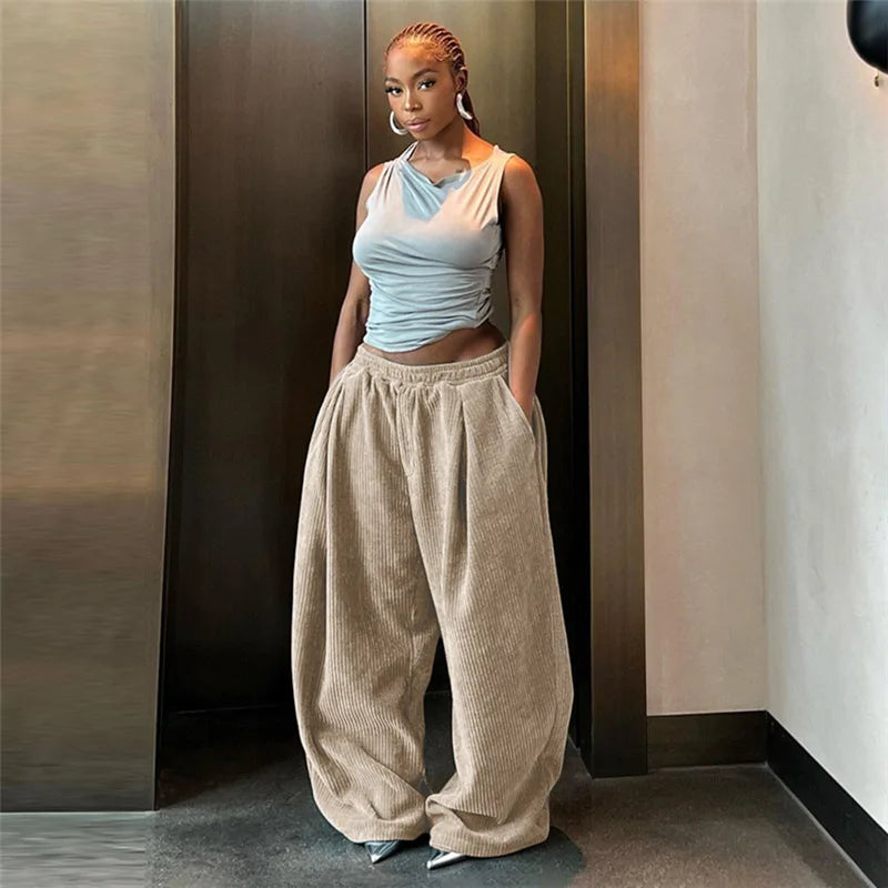 Women's High-Waisted Wide Leg Pants
