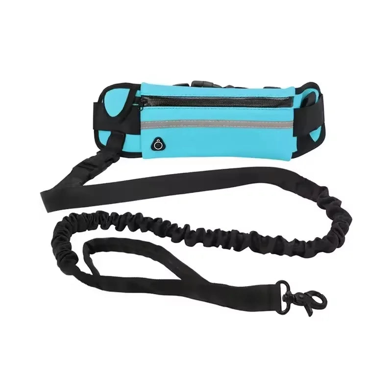 High Visibility Hands-Free Dog Leash Pet Leash Reflective with Waist Bag 