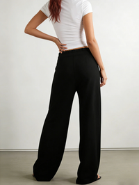 Women's Short-Sleeved Top and Wide-Leg Pants Set