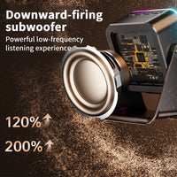 Phone Stand with Speaker Audio Station Foldable with Light 10W Phone Holder Induction Bracket Speaker for Home Office Travel