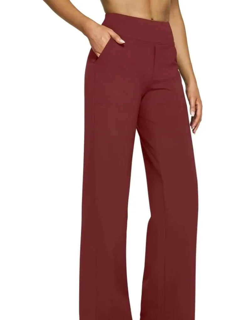 Casual Loose Straight Leg Pants Women'S Summer New Arrival 2024 Pocket Detail Comfortable Fit Long Trousers Fashionable