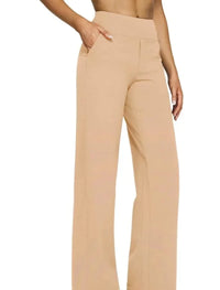 Casual Loose Straight Leg Pants Women'S Summer New Arrival 2024 Pocket Detail Comfortable Fit Long Trousers Fashionable