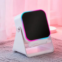 Phone Stand with Speaker Audio Station Foldable with Light 10W Phone Holder Induction Bracket Speaker for Home Office Travel