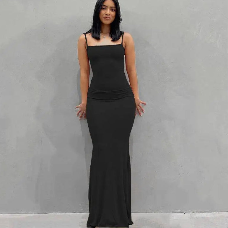 Elegant Satin Slip Maxi Dress