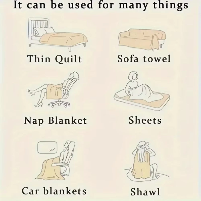 Soft & Delicate Blanket Large Plush Ribbed Throw Warm Cozy Anti-Static Sofa Blanket Lightweight Bed Blanket Multi-Functional