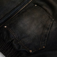 American Vintage Denim Parkas Fur Winter Warm Padded Jackets Men Streetwear Harajuku Oversized Bubble Coat Outwear