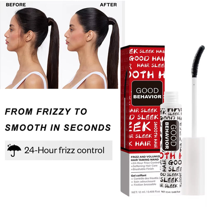 Professional Gel Hair Taming Wand 24-Hour Frizz Control Smoothing Styling Stick for Soft & Brushable Finish Anti-Frizz Hair Care