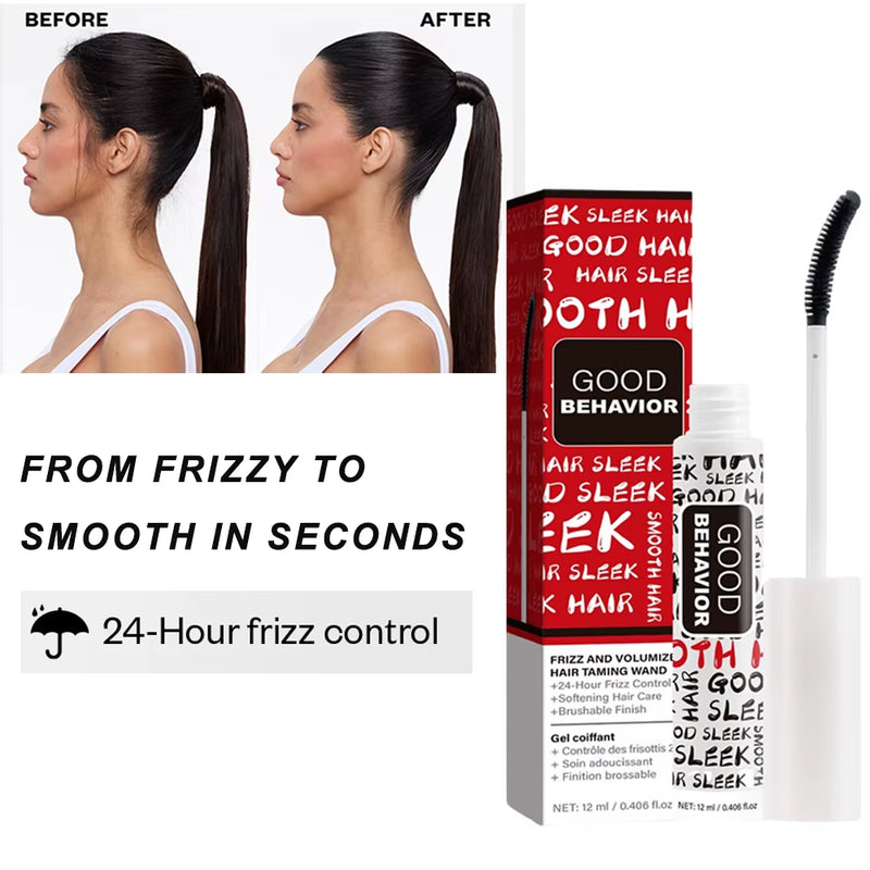 Professional Gel Hair Taming Wand 24-Hour Frizz Control Smoothing Styling Stick for Soft & Brushable Finish Anti-Frizz Hair Care