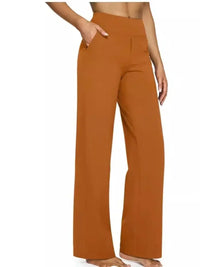 Casual Loose Straight Leg Pants Women'S Summer New Arrival 2024 Pocket Detail Comfortable Fit Long Trousers Fashionable