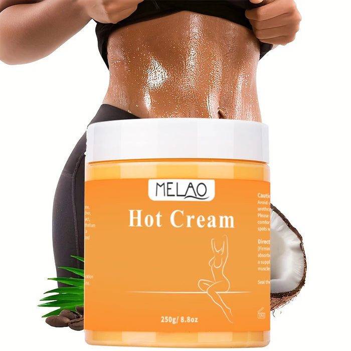 MELAO Hot Cream Massage Gel - Natural and 87% Organic anti Cellulite Slimming Lotion Fat Burning Massage Weight Loss Cream