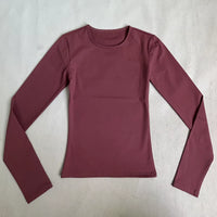 Yoga Shirts for Women Long Sleeve Winter Fitness Running Gym Clothes Workout Dry Fit Breathable High Elastic Sports Top