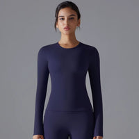 Yoga Shirts for Women Long Sleeve Winter Fitness Running Gym Clothes Workout Dry Fit Breathable High Elastic Sports Top