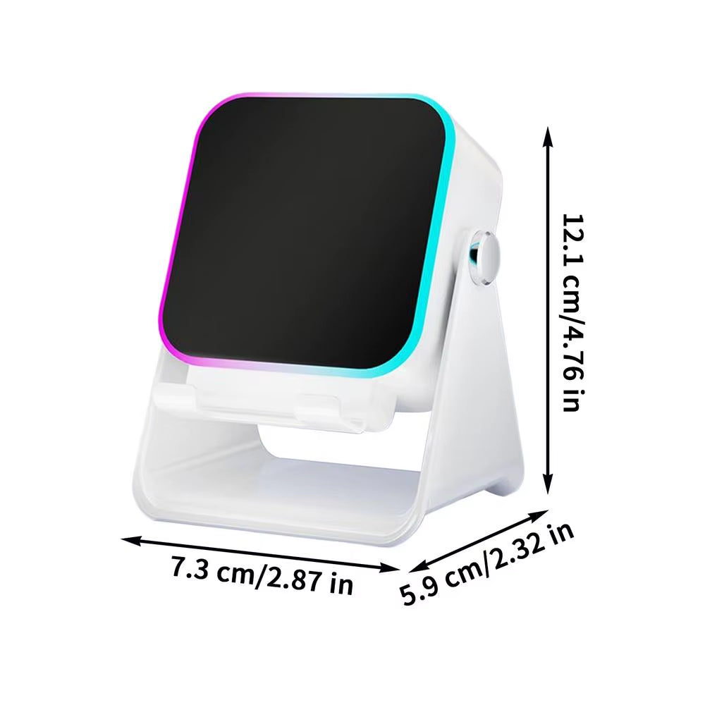 Phone Stand with Speaker Audio Station Foldable with Light 10W Phone Holder Induction Bracket Speaker for Home Office Travel